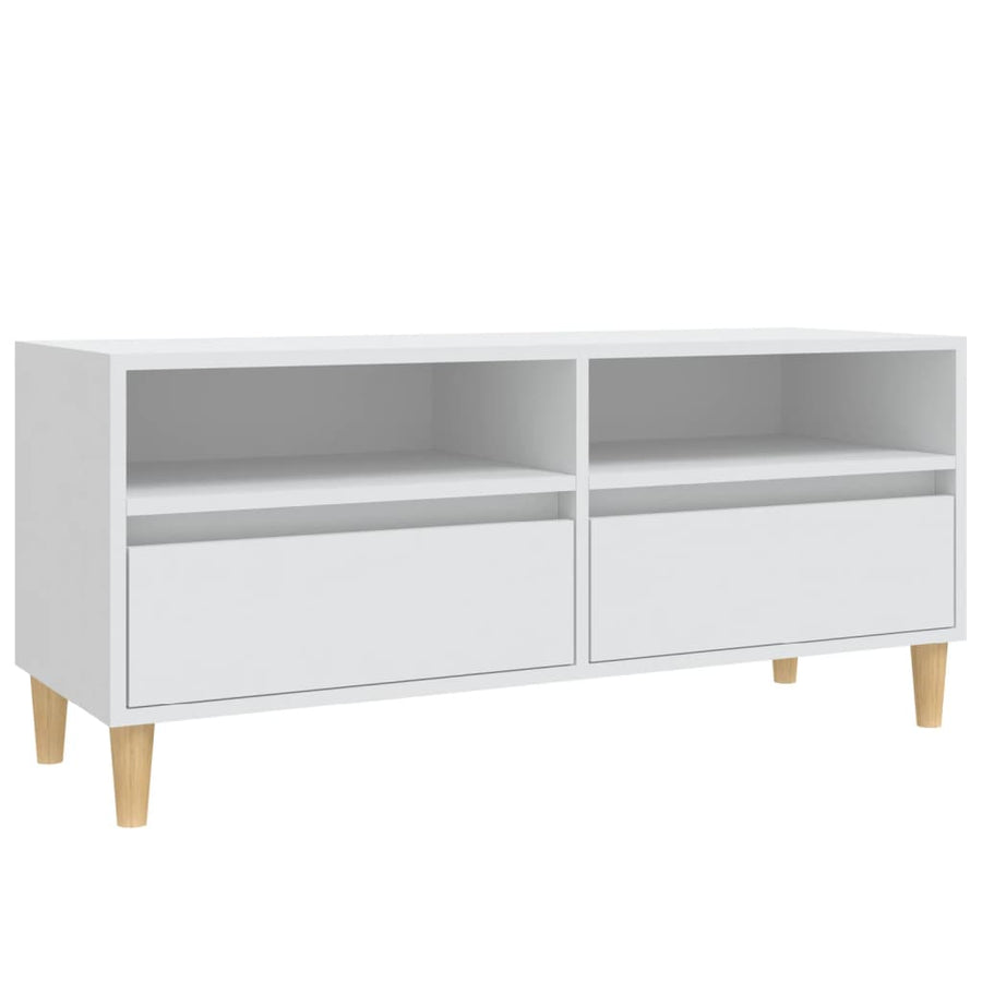 Tv-Meubel 100X34,5X44,5 Cm Bewerkt Hout Wit 100 cm 34.5 cm