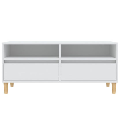 Tv-Meubel 100X34,5X44,5 Cm Bewerkt Hout Wit 100 cm 34.5 cm