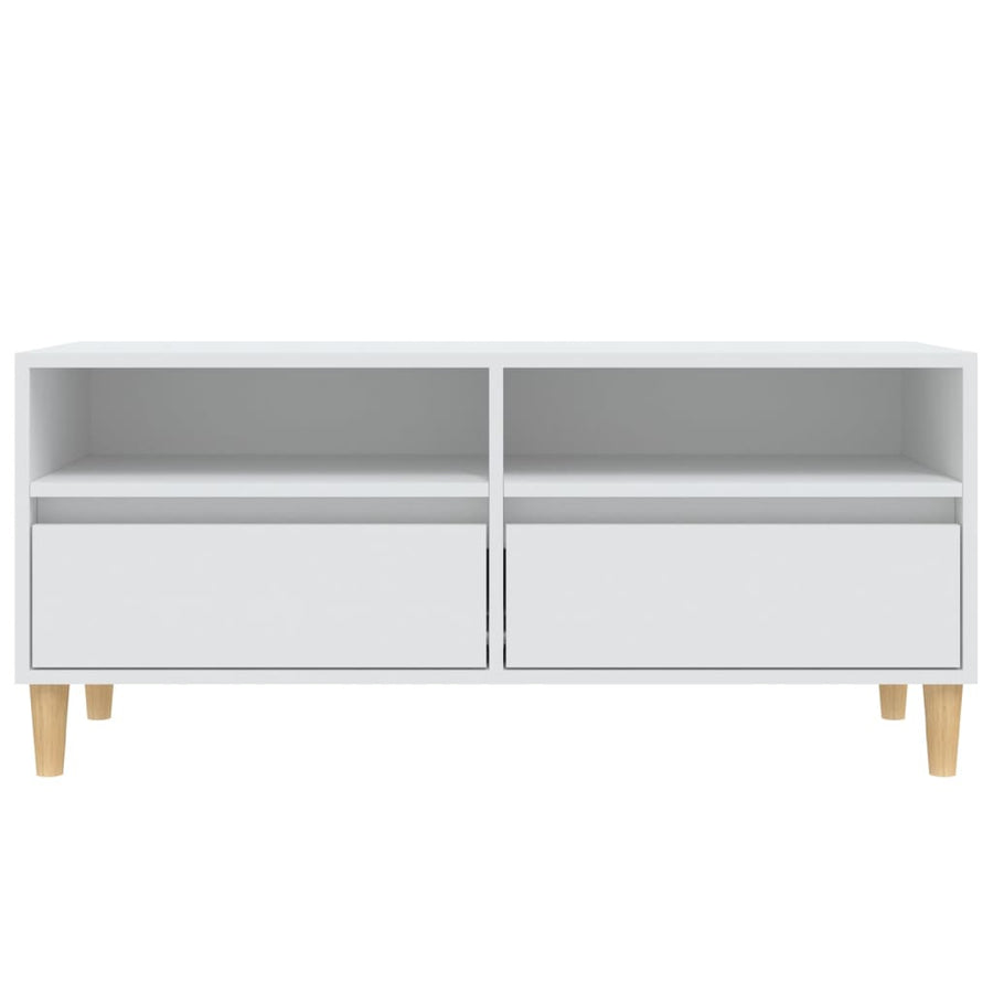 Tv-Meubel 100X34,5X44,5 Cm Bewerkt Hout Wit 100 cm 34.5 cm