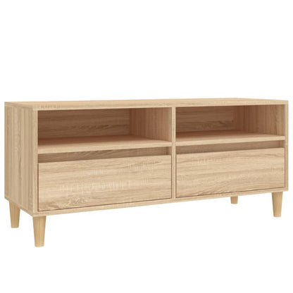 Tv-meubel 100x34,5x44,5 cm bewerkt hout sonoma eikenkleurig
