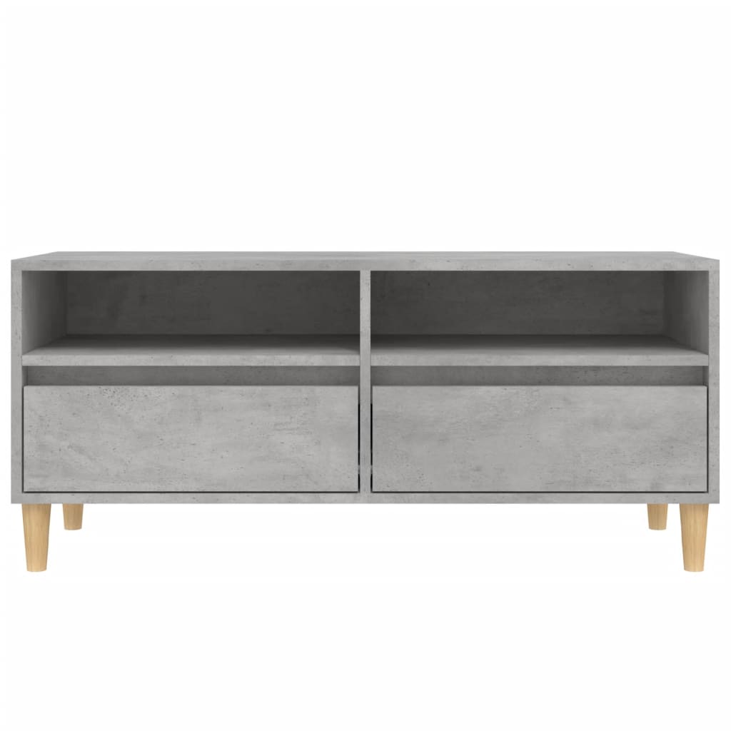 Tv-Meubel 100X34,5X44,5 Cm Bewerkt Hout Betongrijs 100 cm 34.5 cm