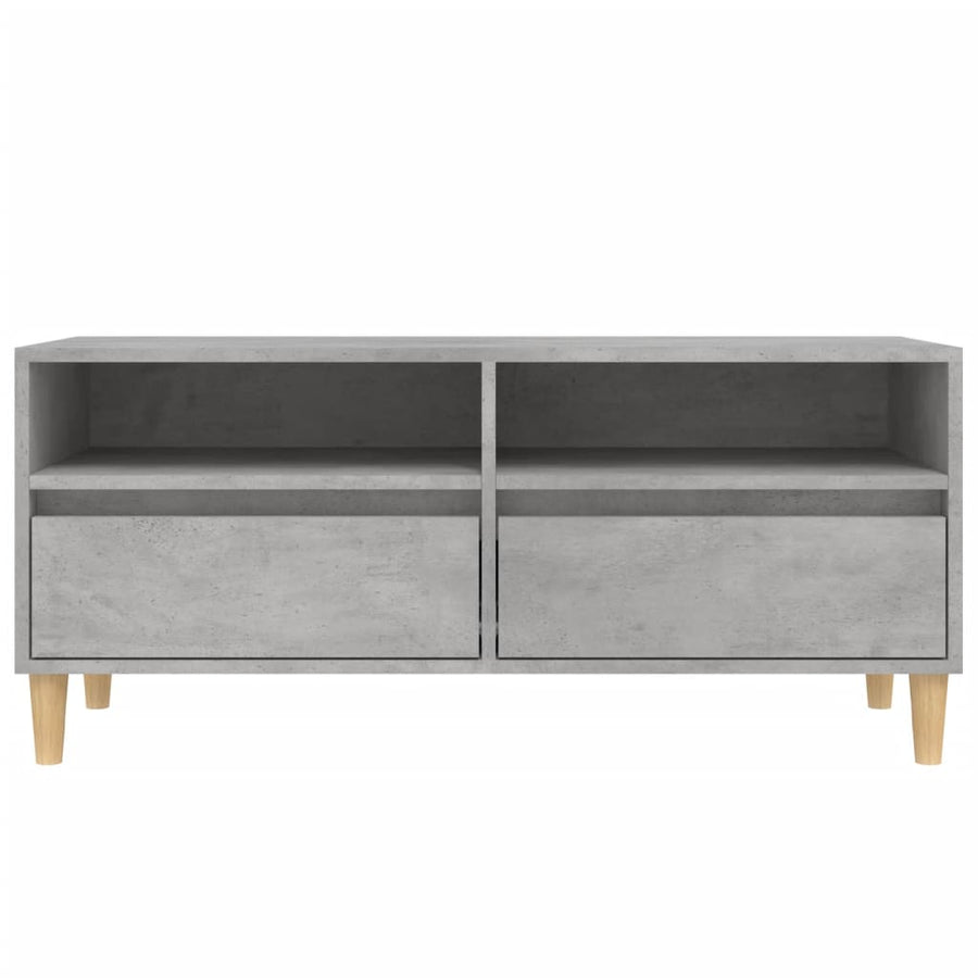 Tv-Meubel 100X34,5X44,5 Cm Bewerkt Hout Betongrijs 100 cm 34.5 cm
