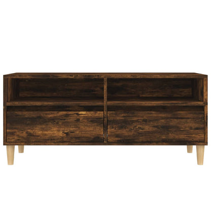 Tv-Meubel 00X34,5X44,5 Cm Bewerkt Hout Kleurig 100 x 34.5 x 44.5 cm Gerookt eiken