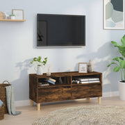 Tv-meubel 100x34,5x44,5 cm bewerkt hout gerookt eiken