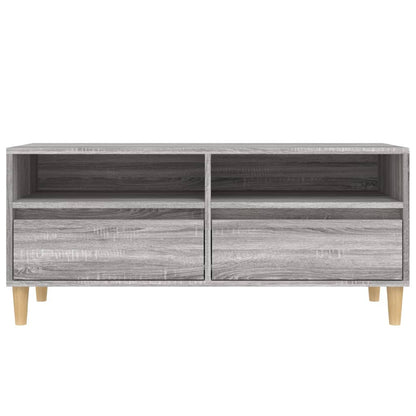 Tv-Meubel 00X34,5X44,5 Cm Bewerkt Hout Eikenkleur 100 x 34.5 x 44.5 cm Grijs sonoma