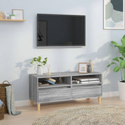 Tv-meubel 100x34,5x44,5 cm bewerkt hout grijs