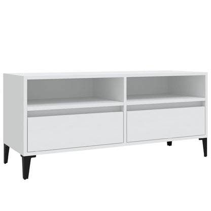 Tv-Meubel 00X34,5X44,5 Cm Bewerkt Hout 100 x 34.5 x 44.5 cm Wit