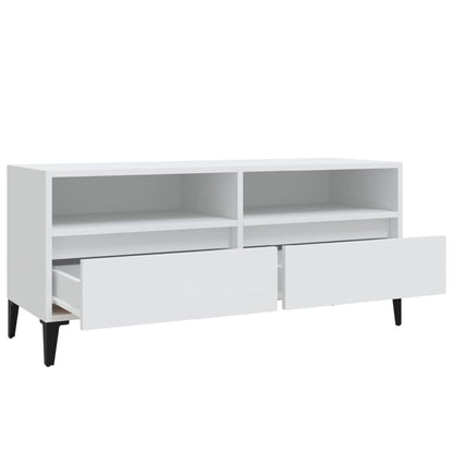 Tv-Meubel 00X34,5X44,5 Cm Bewerkt Hout 100 x 34.5 x 44.5 cm Wit
