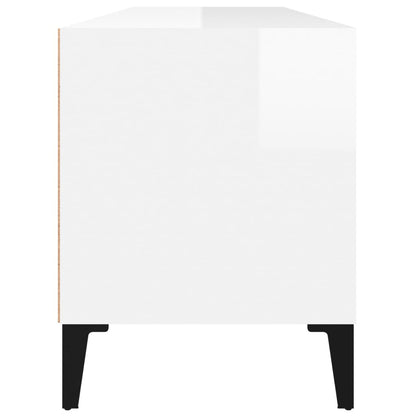Tv-Meubel 00X34,5X44,5 Cm Bewerkt Hout 100 x 34.5 x 44.5 cm Hoogglans wit
