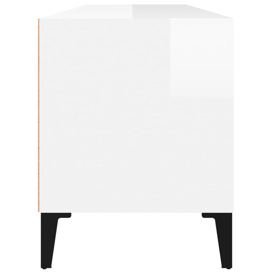 Tv-Meubel 00X34,5X44,5 Cm Bewerkt Hout 100 x 34.5 x 44.5 cm Hoogglans wit