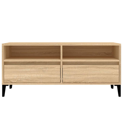 Tv-Meubel 100X34,5X44,5 Cm Bewerkt Hout Kleurig 100 x 34.5 x 44.5 cm Sonoma eiken