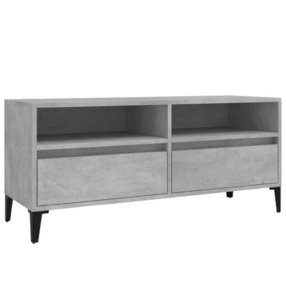 Tv-Meubel 100X34,5X44,5 Cm Bewerkt Hout Betongrijs Sonoma Eiken