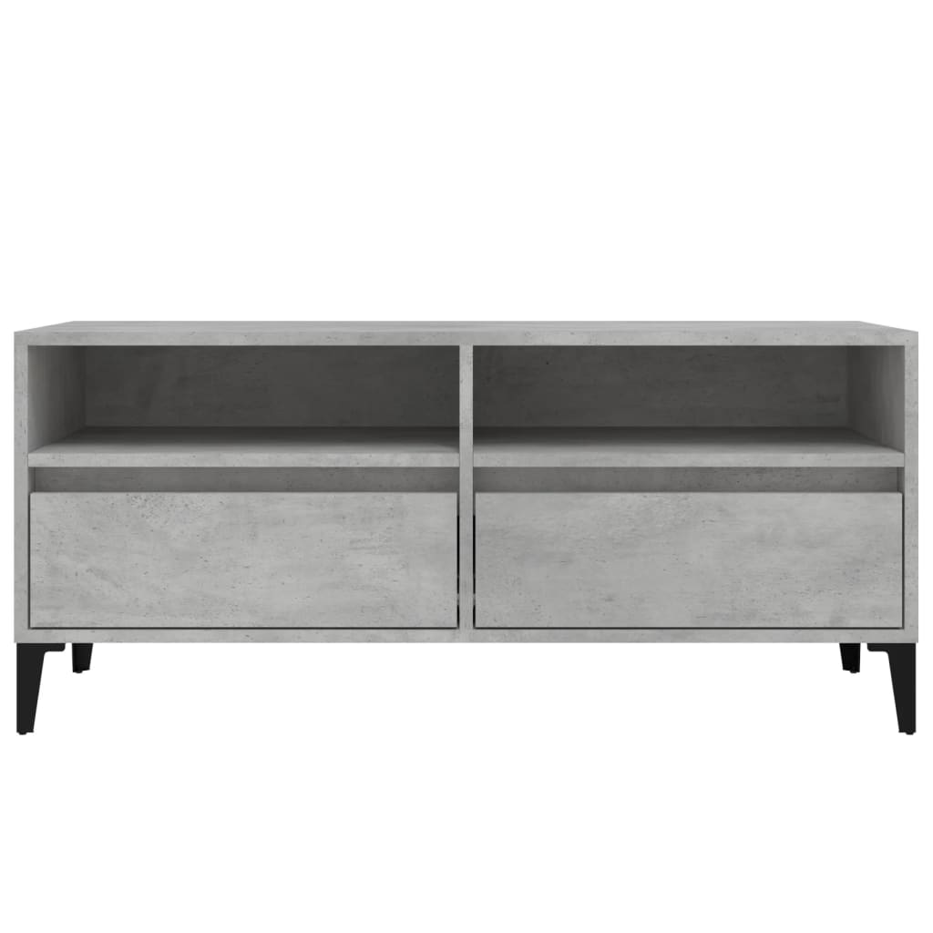 Tv-Meubel 100X34,5X44,5 Cm Bewerkt Hout Betongrijs Sonoma Eiken