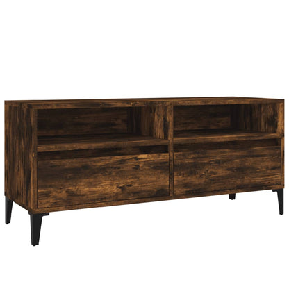 Tv-Meubel 00X34,5X44,5 Cm Bewerkt Hout Kleurig 100 x 34.5 x 44.5 cm Gerookt eiken