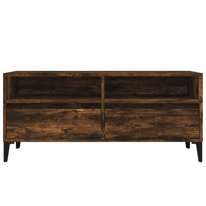 Tv-Meubel 00X34,5X44,5 Cm Bewerkt Hout Kleurig 100 x 34.5 x 44.5 cm Gerookt eiken