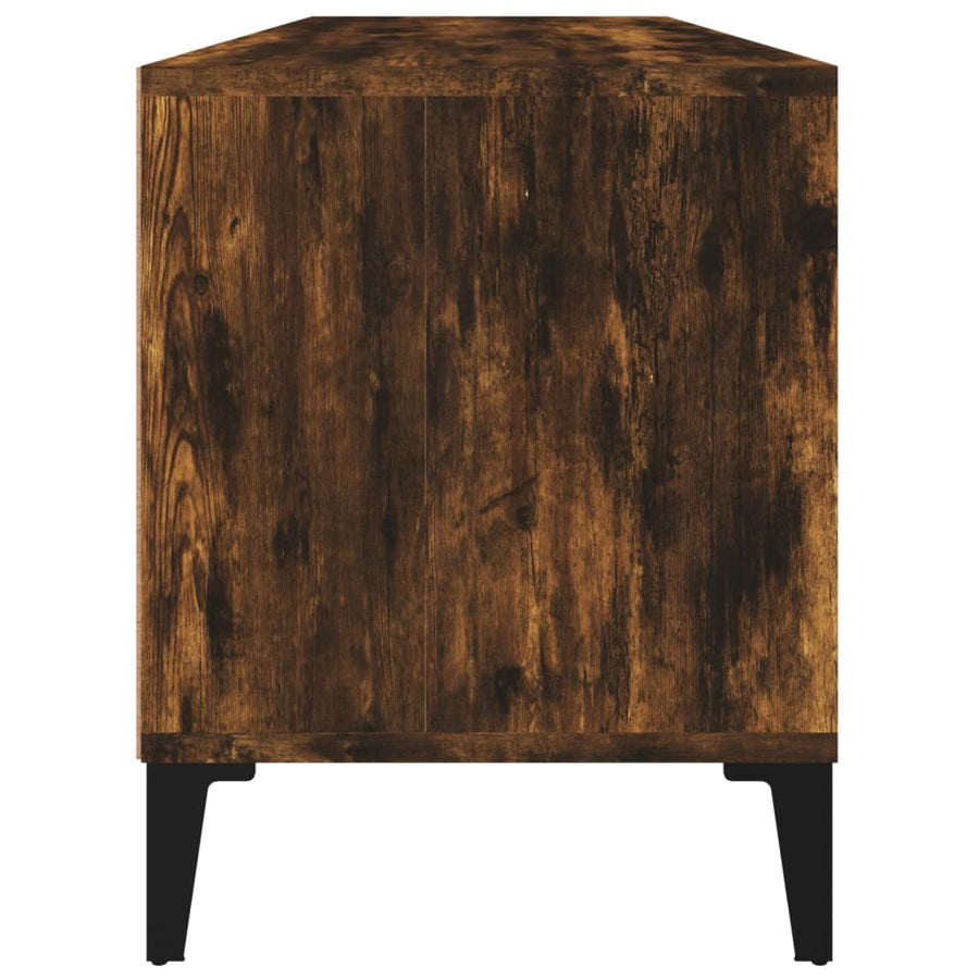 Tv-Meubel 00X34,5X44,5 Cm Bewerkt Hout Kleurig 100 x 34.5 x 44.5 cm Gerookt eiken