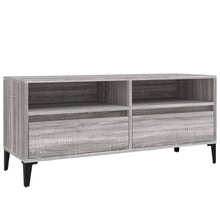 Tv-Meubel 00X34,5X44,5 Cm Bewerkt Hout Eikenkleur 100 x 34.5 x 44.5 cm Grijs sonoma