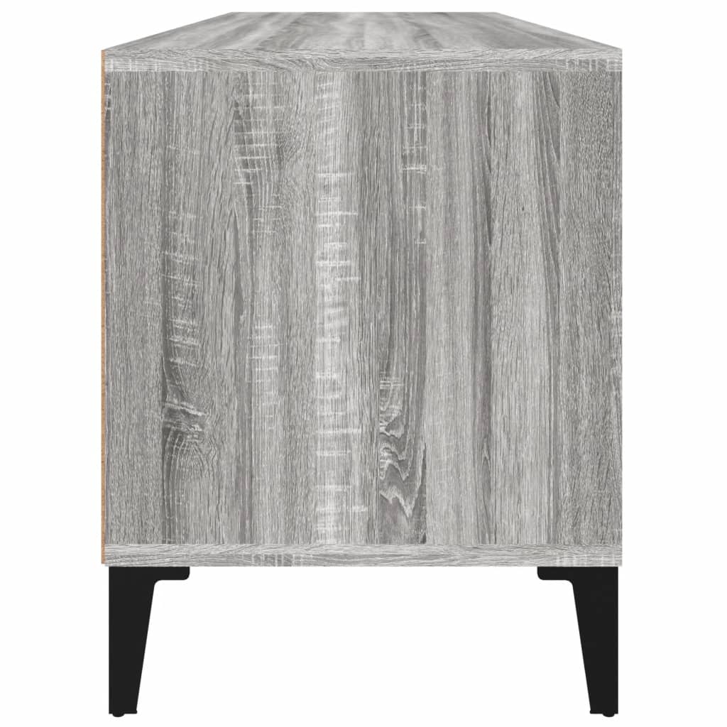 Tv-Meubel 00X34,5X44,5 Cm Bewerkt Hout Eikenkleur 100 x 34.5 x 44.5 cm Grijs sonoma