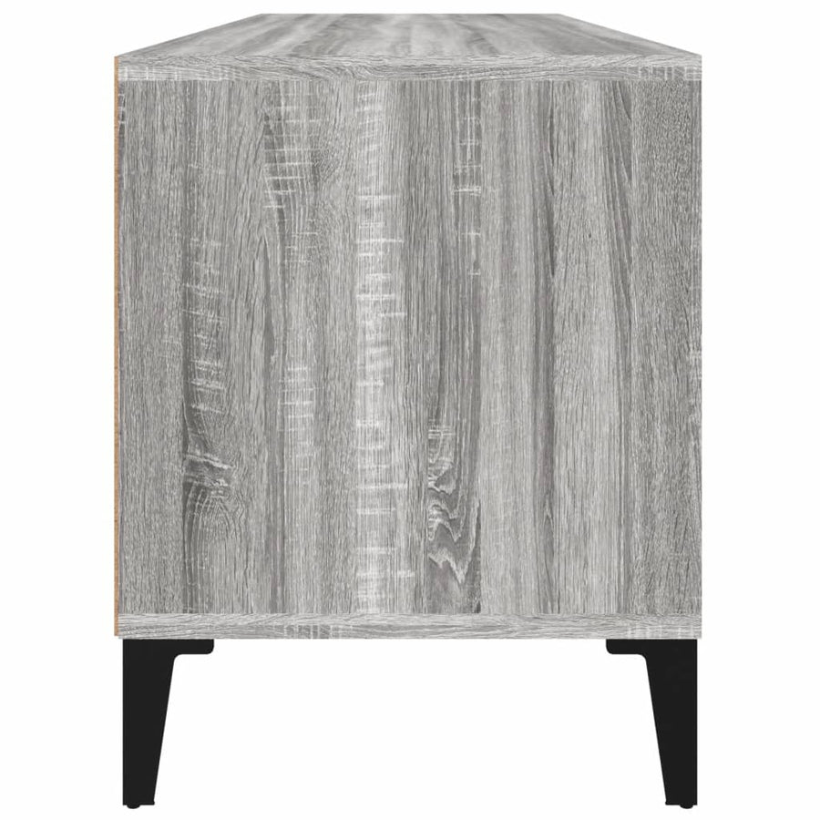 Tv-Meubel 00X34,5X44,5 Cm Bewerkt Hout Eikenkleur 100 x 34.5 x 44.5 cm Grijs sonoma