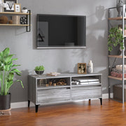 Tv-meubel 100x34,5x44,5 cm bewerkt hout grijs