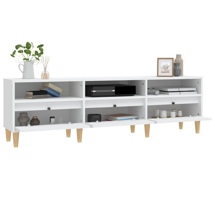 Tv-Meubel 50X30X44,5 Cm Bewerkt Hout 150 x 30 x 44.5 cm Wit
