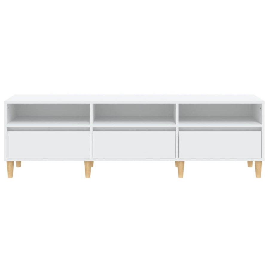 Tv-Meubel 50X30X44,5 Cm Bewerkt Hout 150 x 30 x 44.5 cm Wit