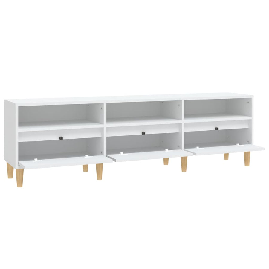 Tv-Meubel 50X30X44,5 Cm Bewerkt Hout 150 x 30 x 44.5 cm Wit