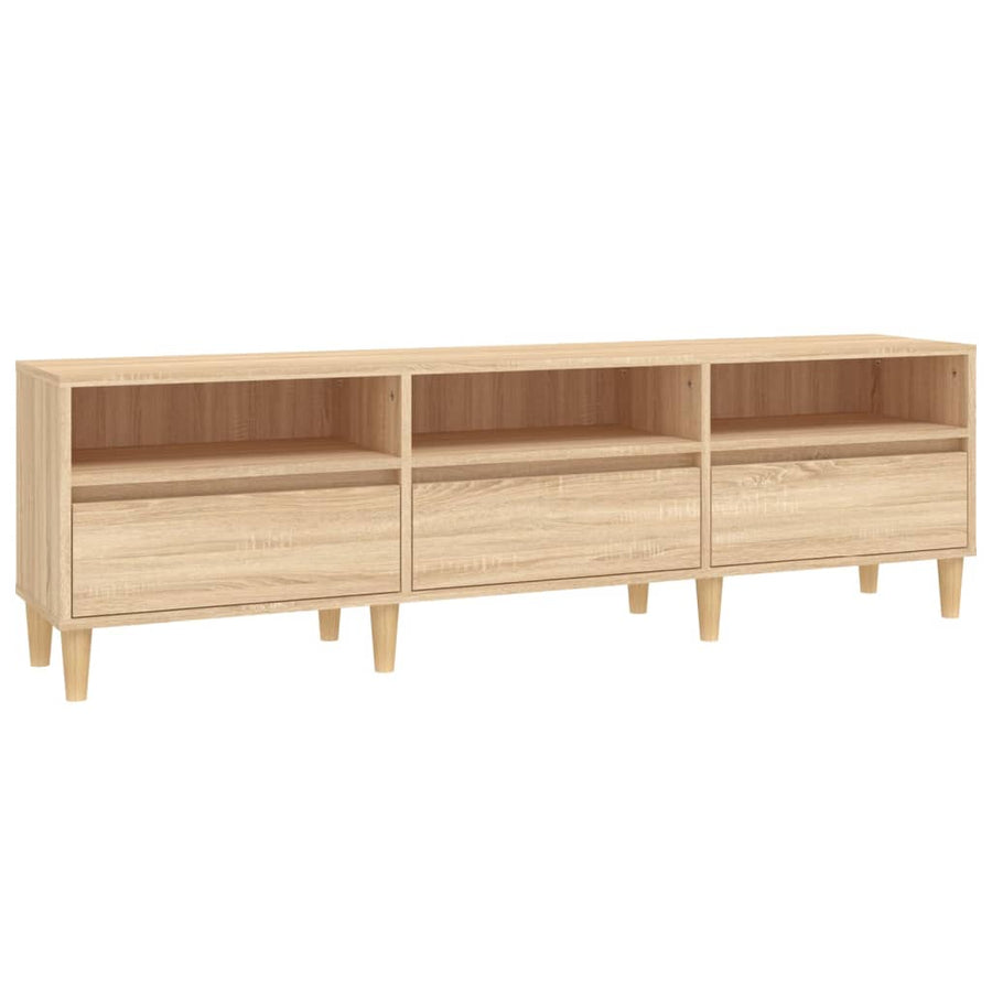 Tv-Meubel 150X30X44,5 Cm Bewerkt Hout Kleurig 150 x 30 x 44.5 cm Sonoma eiken
