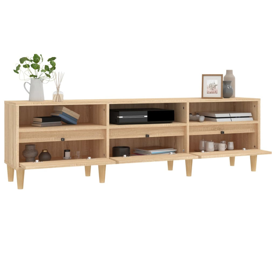Tv-Meubel 150X30X44,5 Cm Bewerkt Hout Kleurig 150 x 30 x 44.5 cm Sonoma eiken