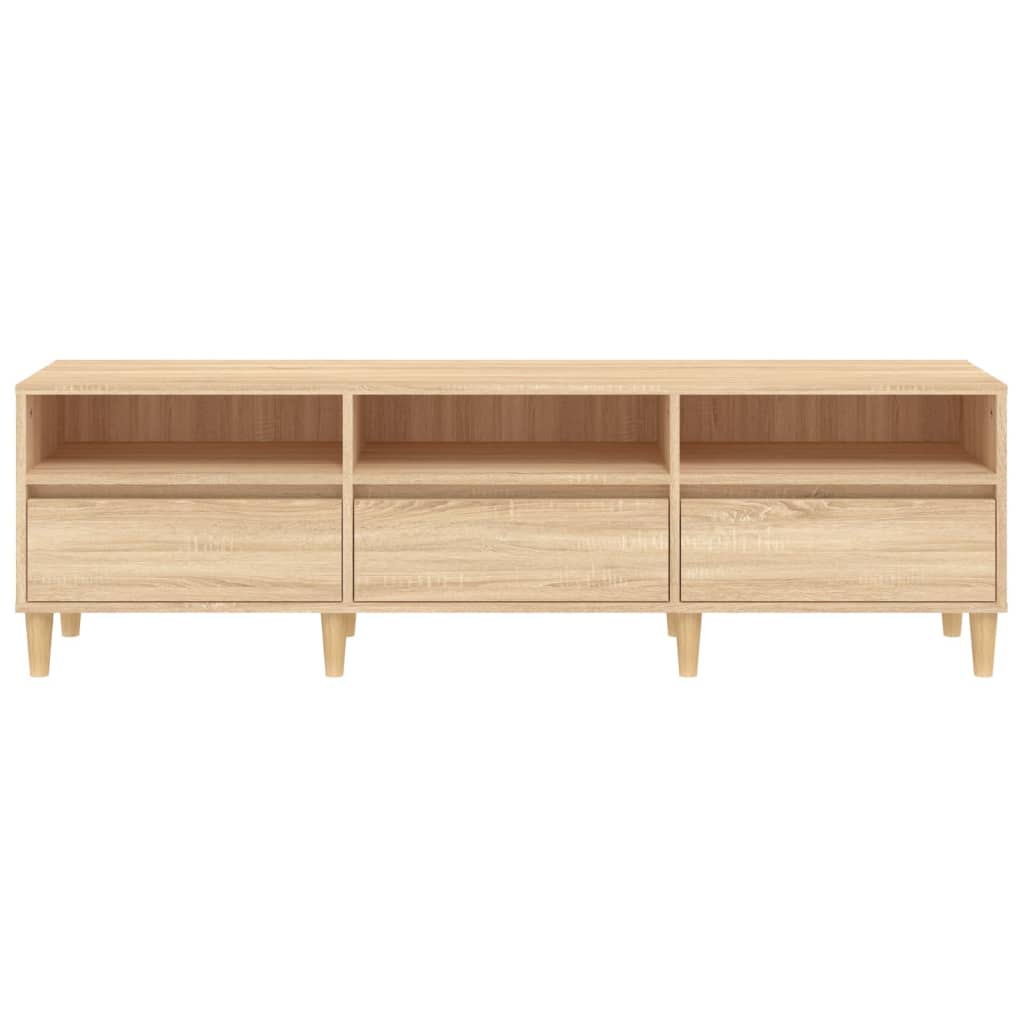 Tv-Meubel 150X30X44,5 Cm Bewerkt Hout Kleurig 150 x 30 x 44.5 cm Sonoma eiken