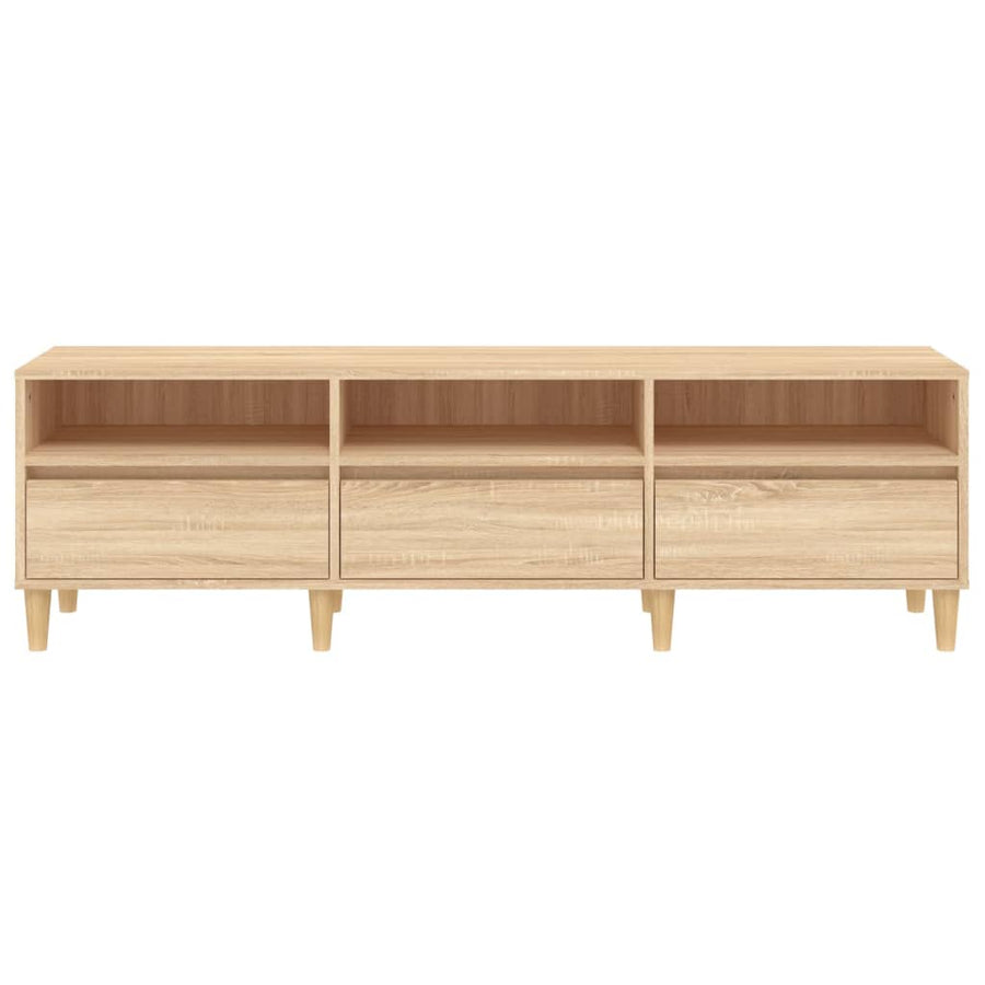 Tv-Meubel 150X30X44,5 Cm Bewerkt Hout Kleurig 150 x 30 x 44.5 cm Sonoma eiken