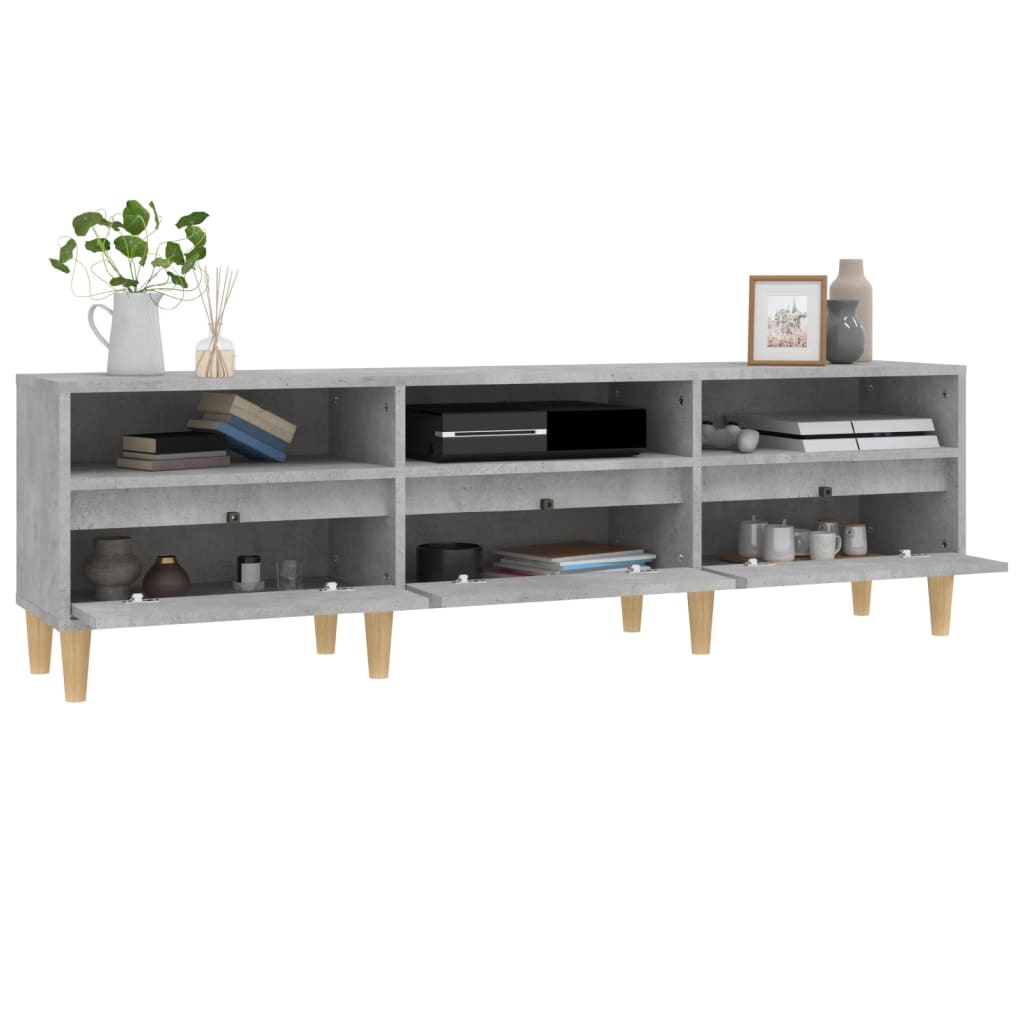 Tv-Meubel 50X30X44,5 Cm Bewerkt Hout 150 x 30 x 44.5 cm Betongrijs