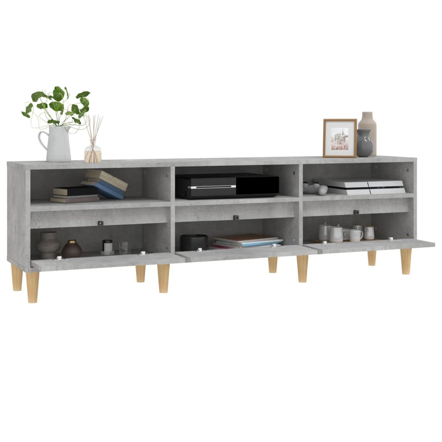 Tv-Meubel 50X30X44,5 Cm Bewerkt Hout 150 x 30 x 44.5 cm Betongrijs