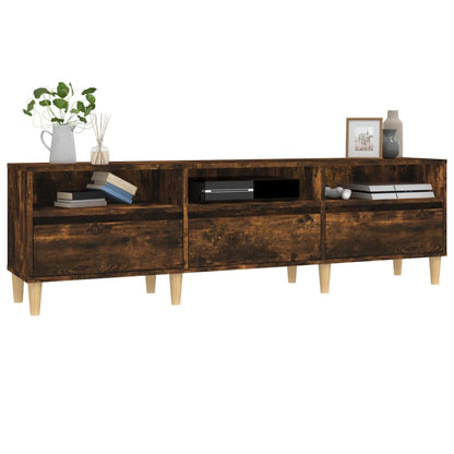 Tv-Meubel 50X30X44,5 Cm Bewerkt Hout Kleurig 150 x 30 x 44.5 cm Gerookt eiken