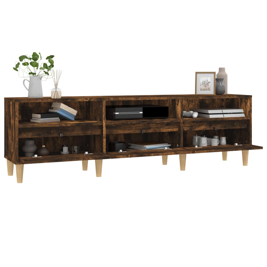 Tv-Meubel 50X30X44,5 Cm Bewerkt Hout Kleurig 150 x 30 x 44.5 cm Gerookt eiken
