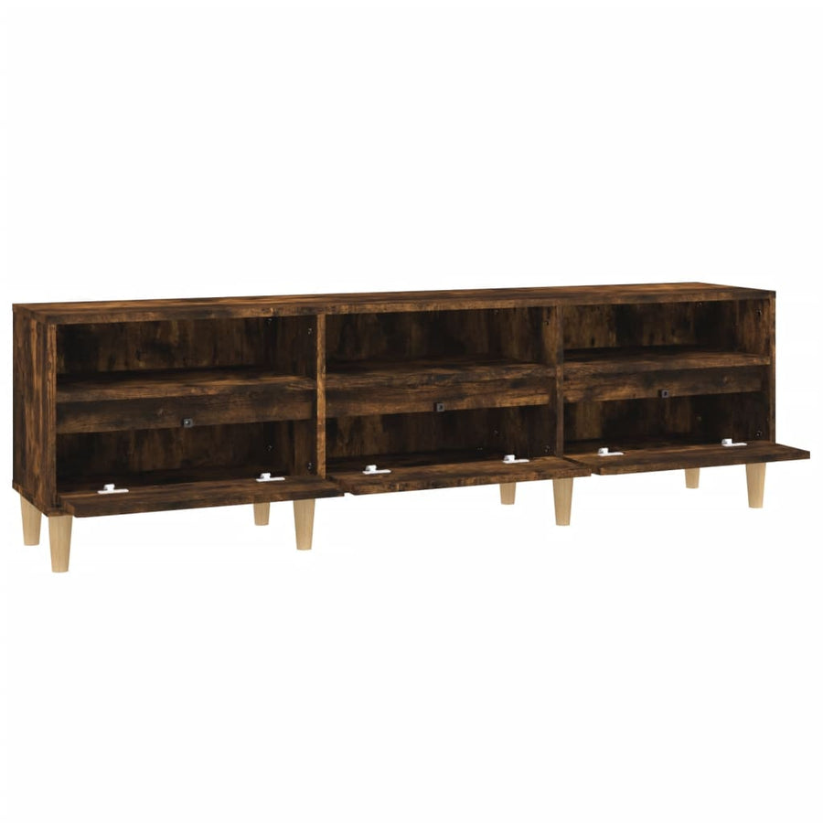 Tv-Meubel 50X30X44,5 Cm Bewerkt Hout Kleurig 150 x 30 x 44.5 cm Gerookt eiken