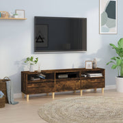 Tv-meubel 150x30x44,5 cm bewerkt hout gerookt eiken