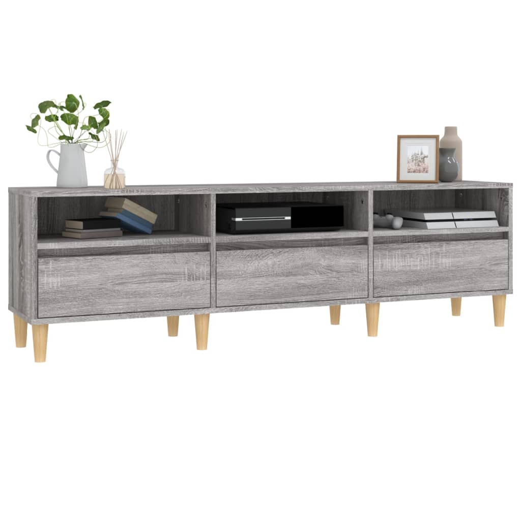 Tv-Meubel 50X30X44,5 Cm Bewerkt Hout Eikenkleurig 150 x 30 x 44.5 cm Grijs sonoma