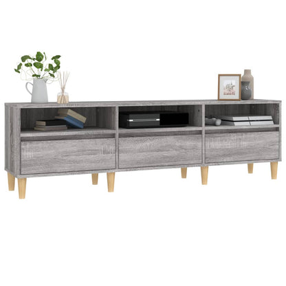 Tv-Meubel 50X30X44,5 Cm Bewerkt Hout Eikenkleurig 150 x 30 x 44.5 cm Grijs sonoma