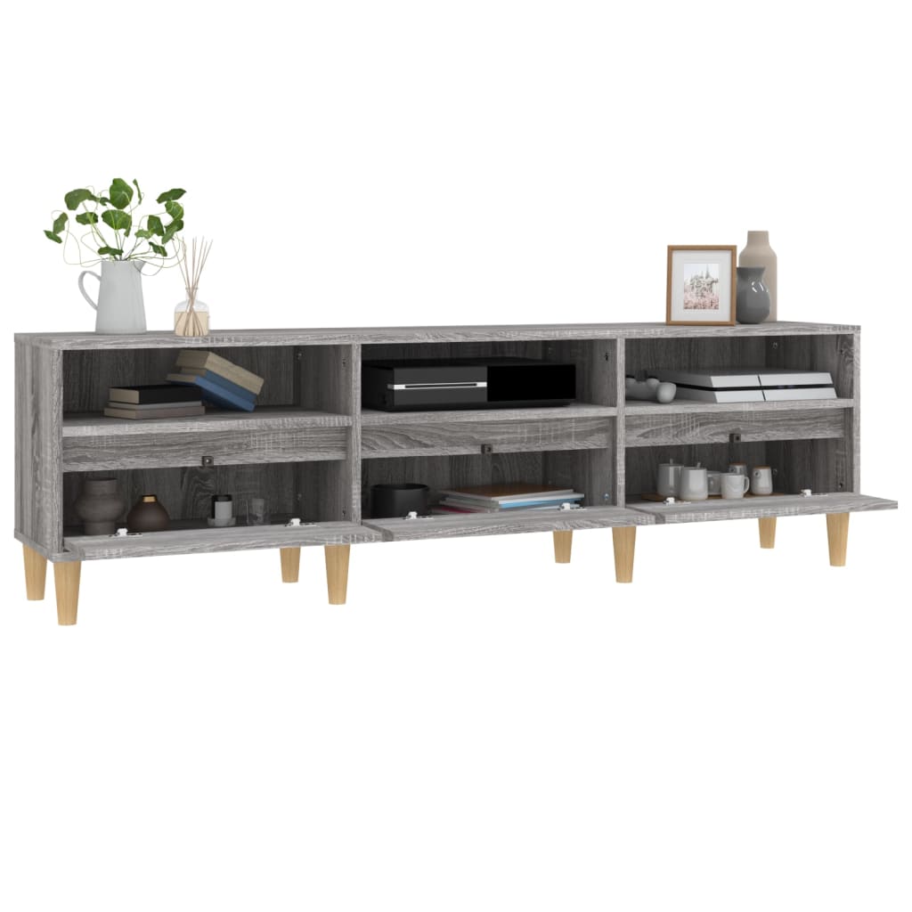 Tv-Meubel 50X30X44,5 Cm Bewerkt Hout Eikenkleurig 150 x 30 x 44.5 cm Grijs sonoma