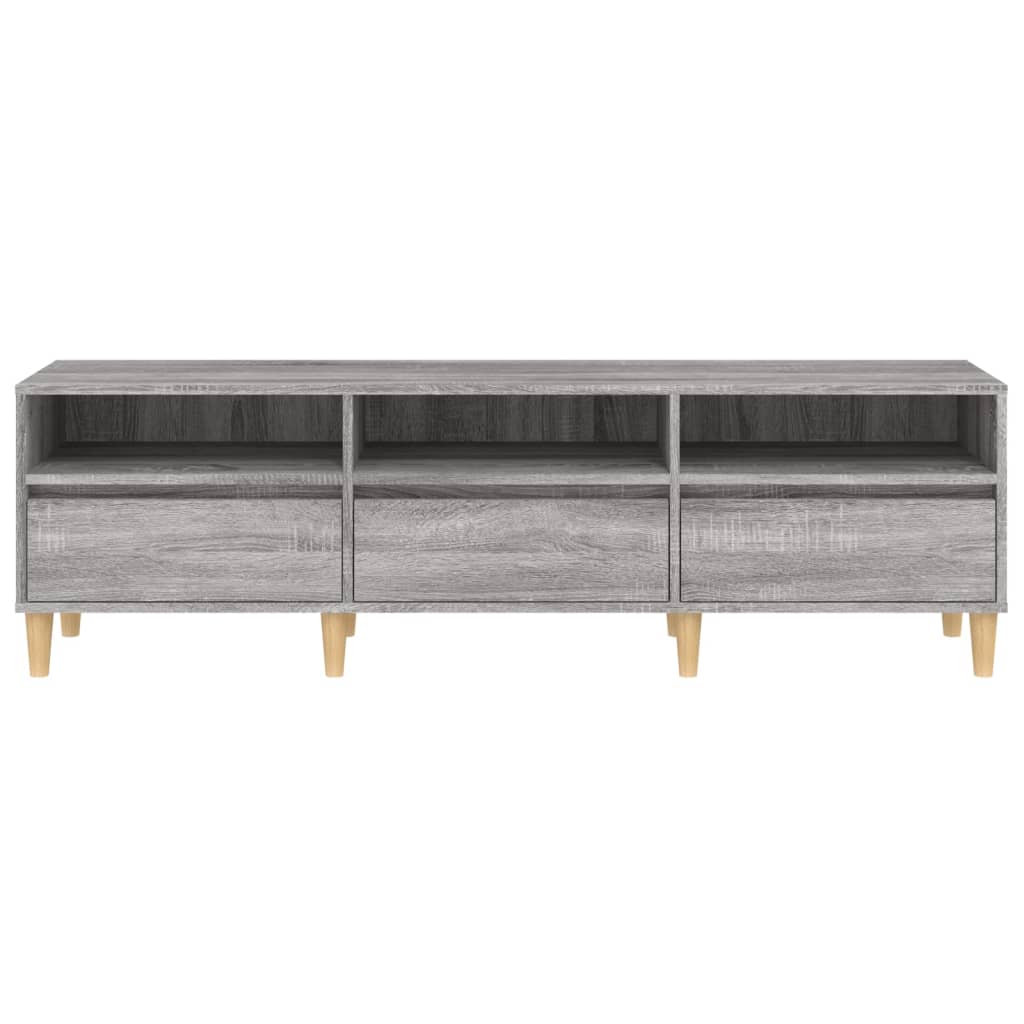 Tv-Meubel 50X30X44,5 Cm Bewerkt Hout Eikenkleurig 150 x 30 x 44.5 cm Grijs sonoma