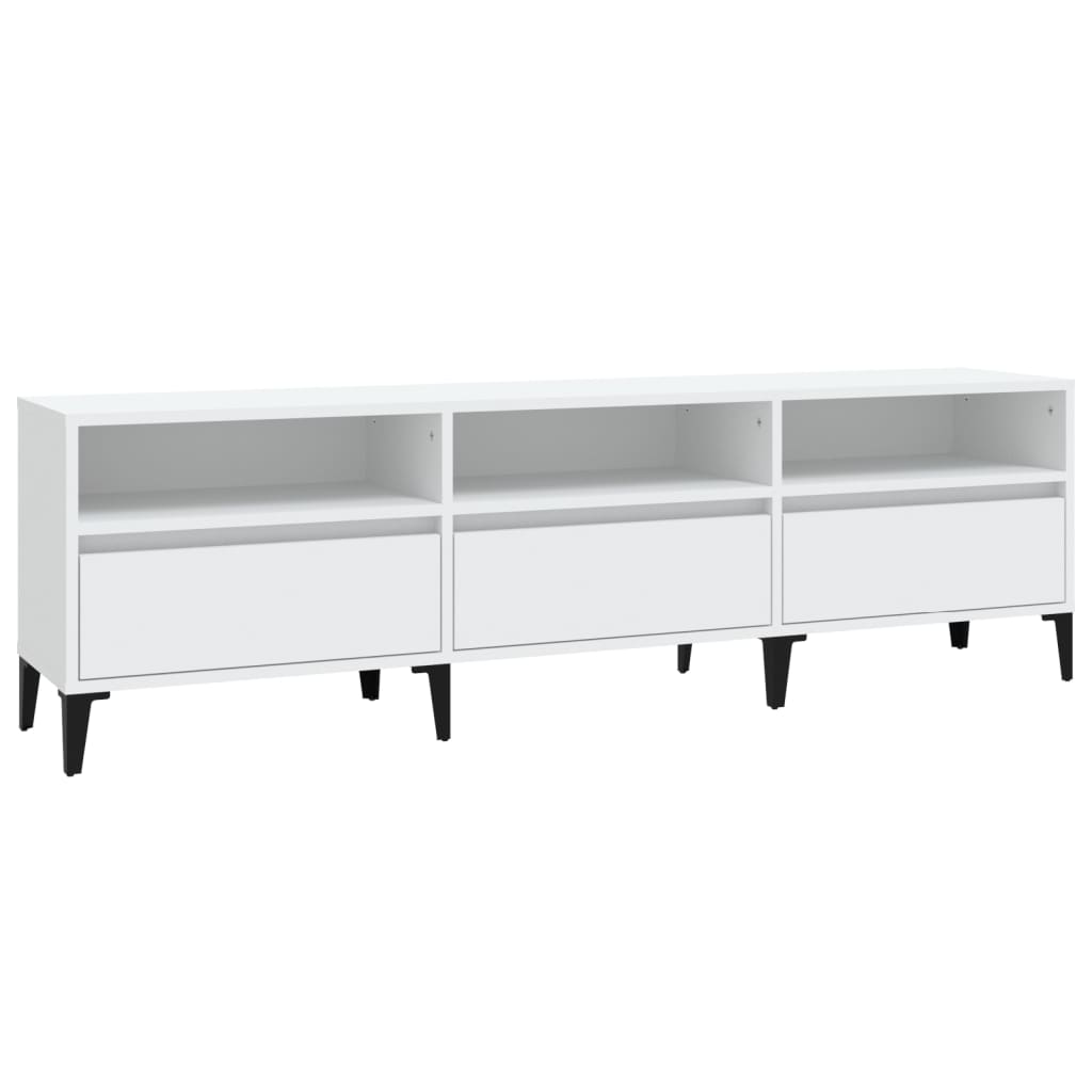 Tv-Meubel 50X30X44,5 Cm Bewerkt Hout 150 x 30 x 44.5 cm Wit
