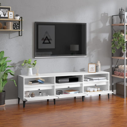 Tv-Meubel 50X30X44,5 Cm Bewerkt Hout 150 x 30 x 44.5 cm Wit