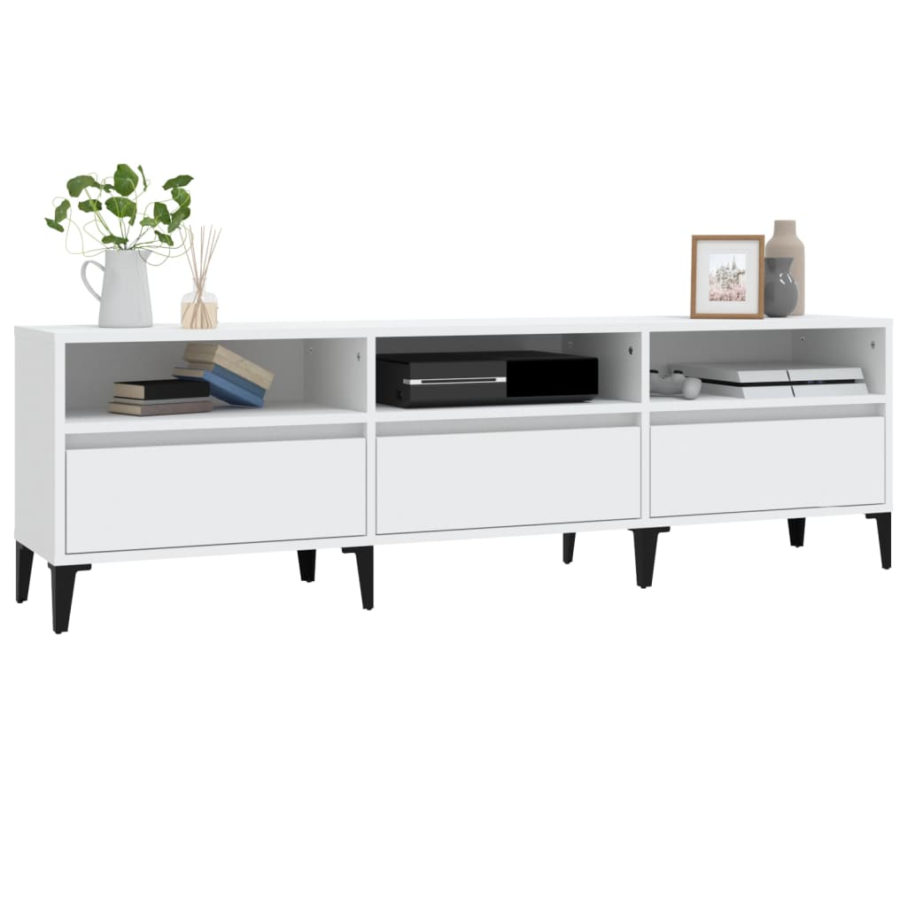 Tv-Meubel 50X30X44,5 Cm Bewerkt Hout 150 x 30 x 44.5 cm Wit