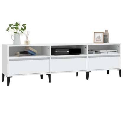 Tv-Meubel 50X30X44,5 Cm Bewerkt Hout 150 x 30 x 44.5 cm Wit