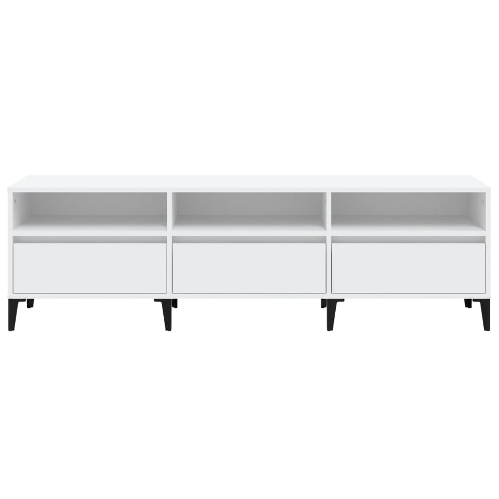 Tv-Meubel 50X30X44,5 Cm Bewerkt Hout 150 x 30 x 44.5 cm Wit