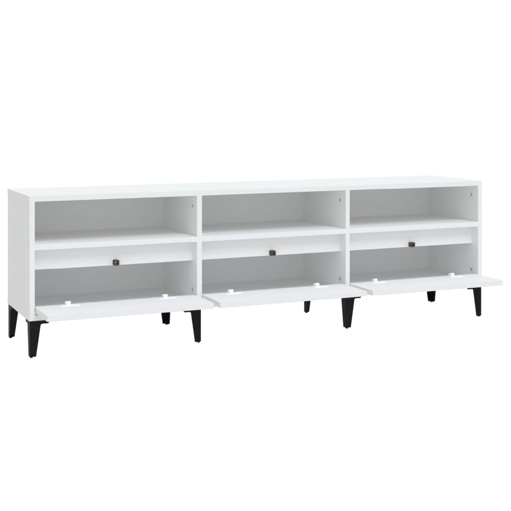 Tv-Meubel 50X30X44,5 Cm Bewerkt Hout 150 x 30 x 44.5 cm Wit