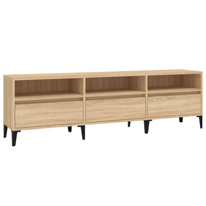 Tv-Meubel 150X30X44,5 Cm Bewerkt Hout Kleurig 150 x 30 x 44.5 cm Sonoma eiken