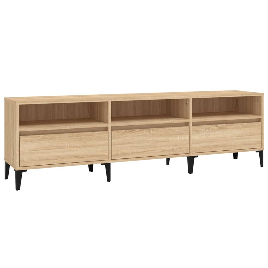 Tv-Meubel 150X30X44,5 Cm Bewerkt Hout Kleurig 150 x 30 x 44.5 cm Sonoma eiken
