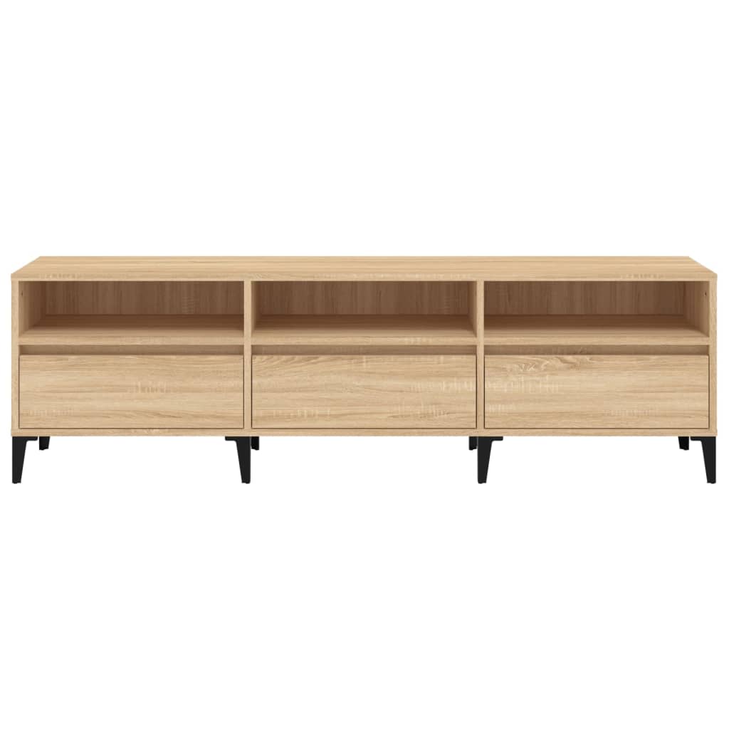 Tv-Meubel 150X30X44,5 Cm Bewerkt Hout Kleurig 150 x 30 x 44.5 cm Sonoma eiken